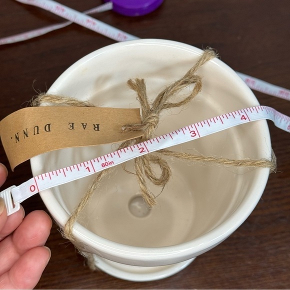 RAE DUNN 4th of July 2 piece set ceramic planter 4.5”x5” new - Picture 7 of 7